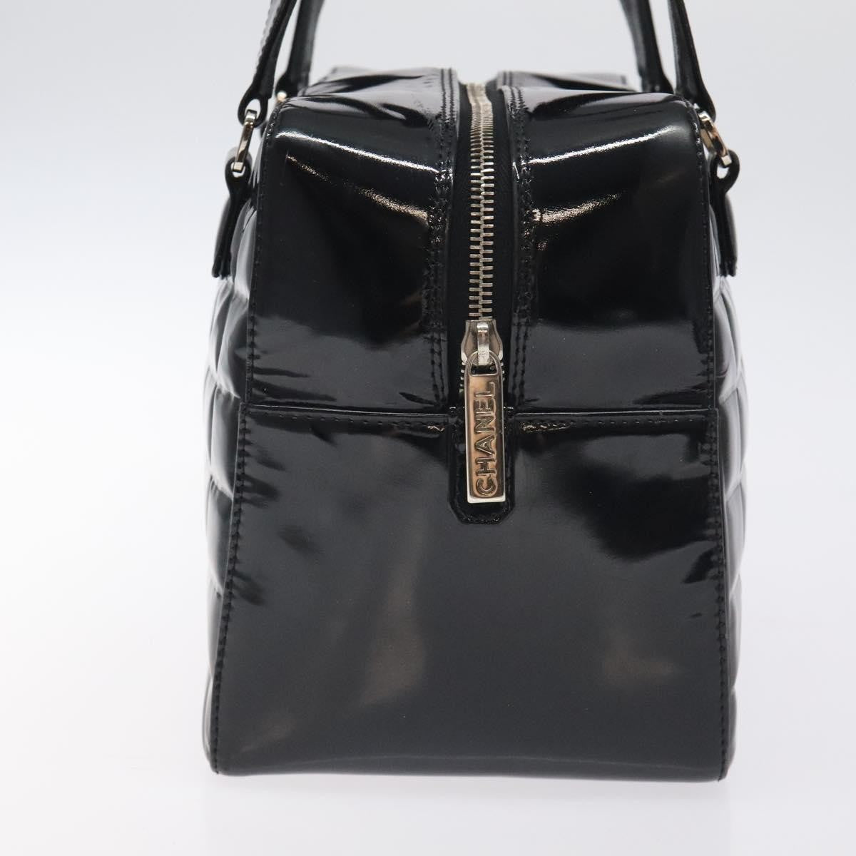 Chanel Chocolate Bar CC Bowler Bag Quilted Patent, BLACK, PATENT_LEATHER, Handbag