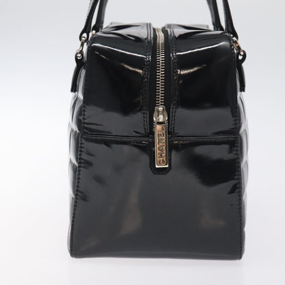 Chanel Chocolate Bar CC Bowler Bag Quilted Patent, BLACK, PATENT_LEATHER, Handbag