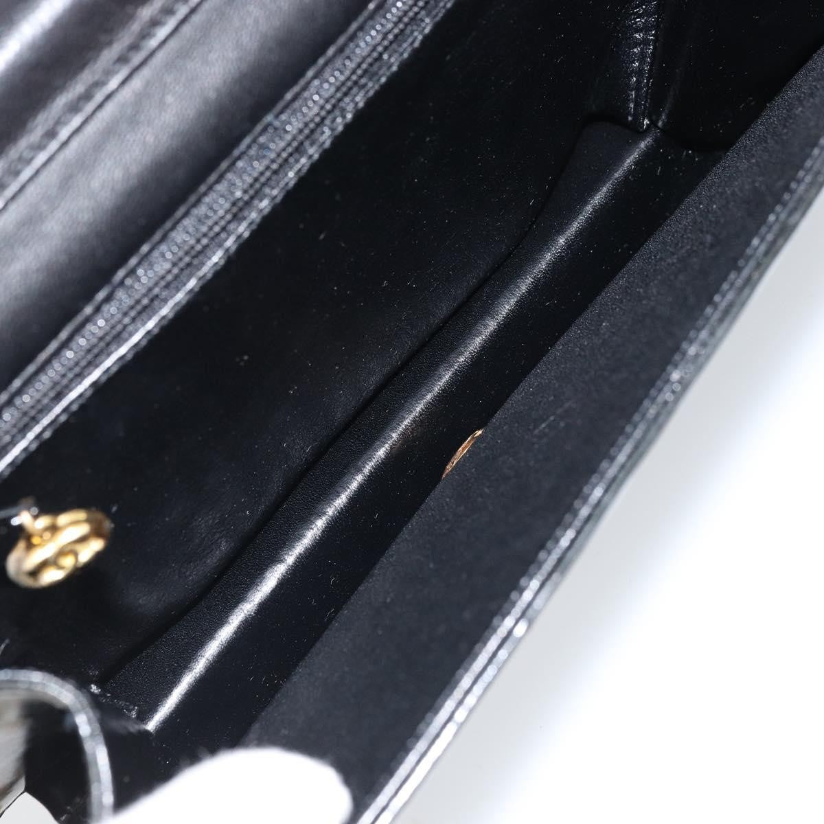 Chanel Wallet on Chain Quilted Patent, Black, Patent Leather, Shoulder Bag