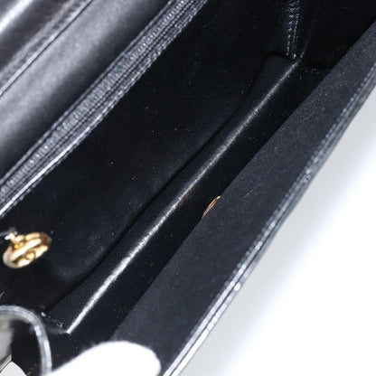 Chanel Wallet on Chain Quilted Patent, Black, Patent Leather, Shoulder Bag