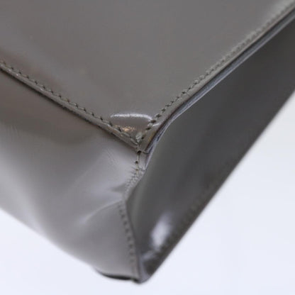 Salvatore Ferragamo Shopper Tote Patent Leather, GRAY, PATENT_LEATHER, Tote bag