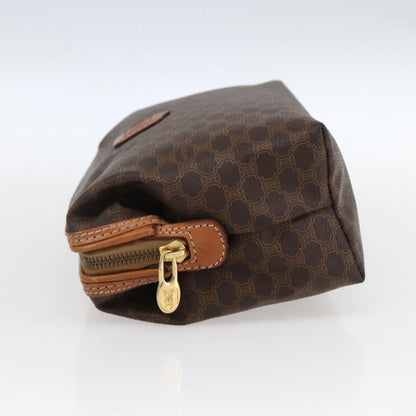 Celine Macadam Pochette Canvas and Leather, BROWN, CANVAS, Clutche & pouche
