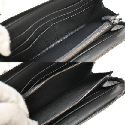 Bottega Veneta Intrecciato Long Zip  Wallet Leather, Black, Leather, Wallet
