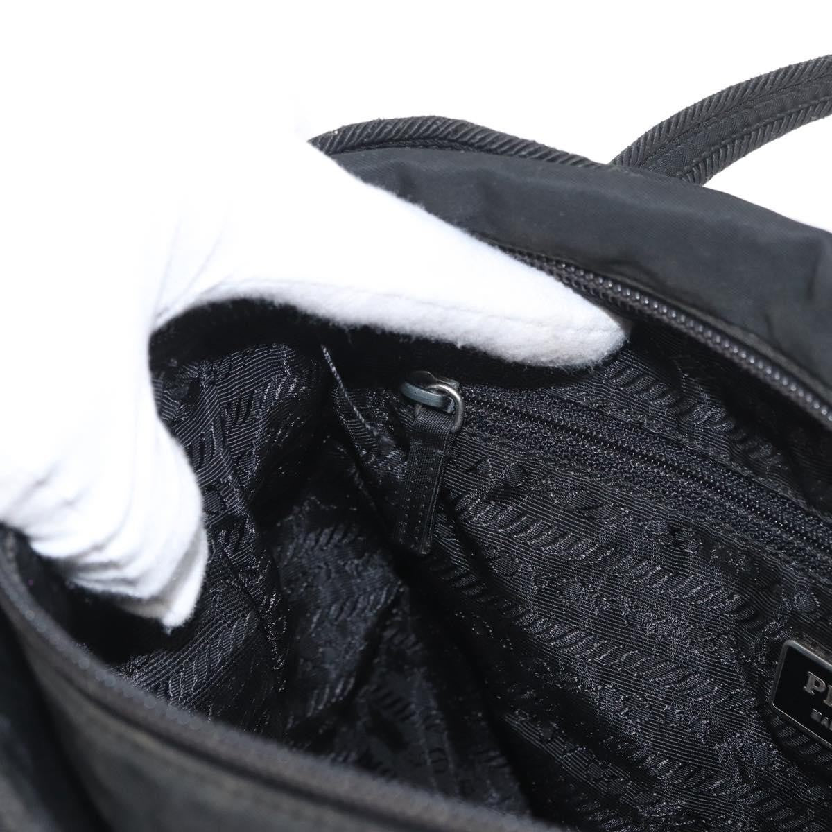Prada Vintage Zip Tote Tessuto, BLACK, NYLON, Tote bag