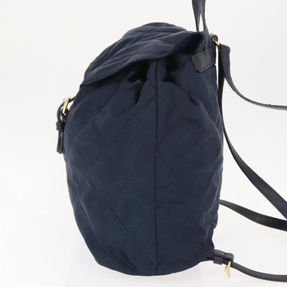 Prada Buckle Backpack Quilted Tessuto, NAVY, NYLON, Backpack