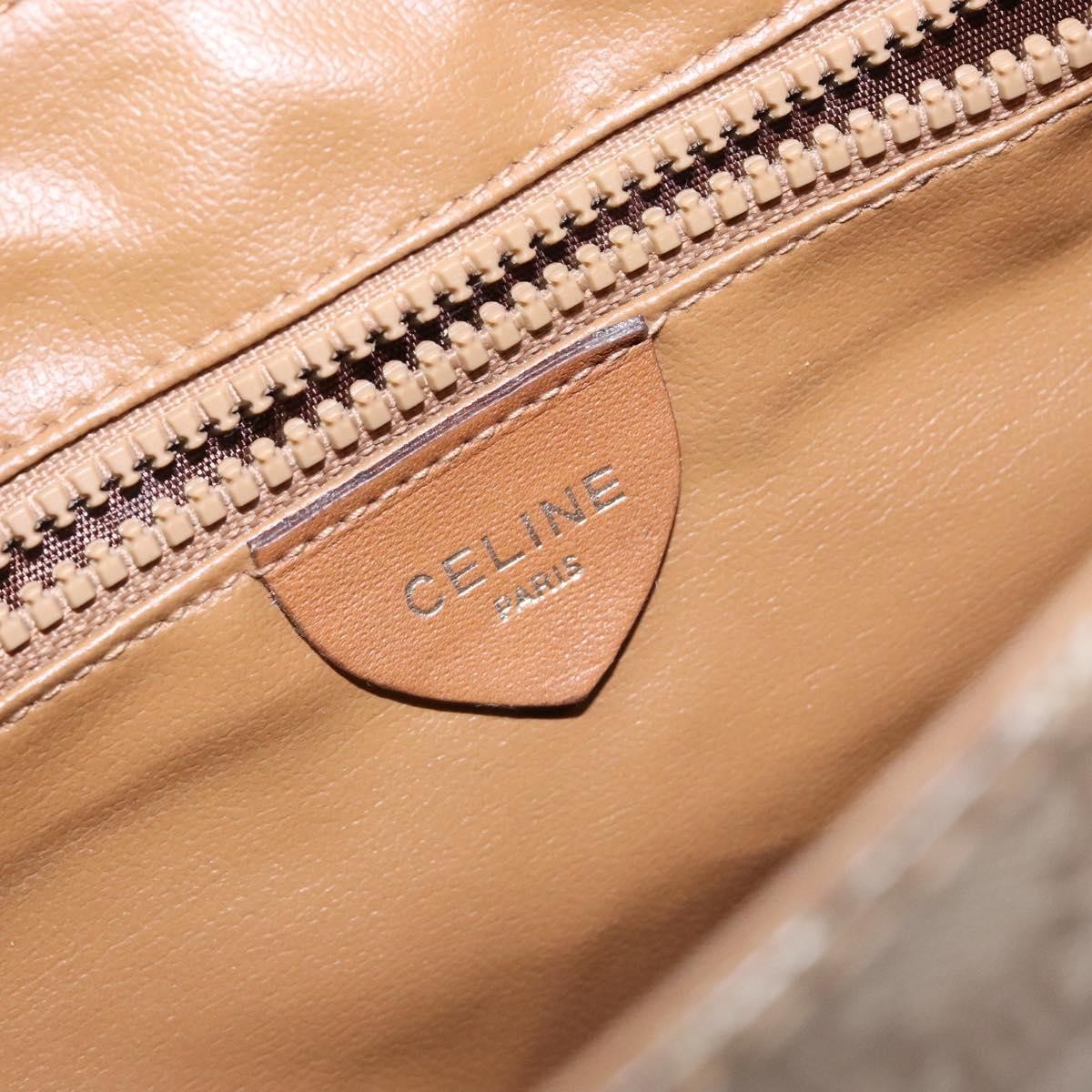Celine Macadam Shoulder Bag PVC Leather, BEIGE, CANVAS, Shoulder bag