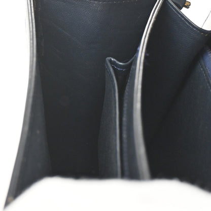 Celine Horse Carriage Shoulder bag Canvas and Leather, Navy, Canvas, Shoulder Bag