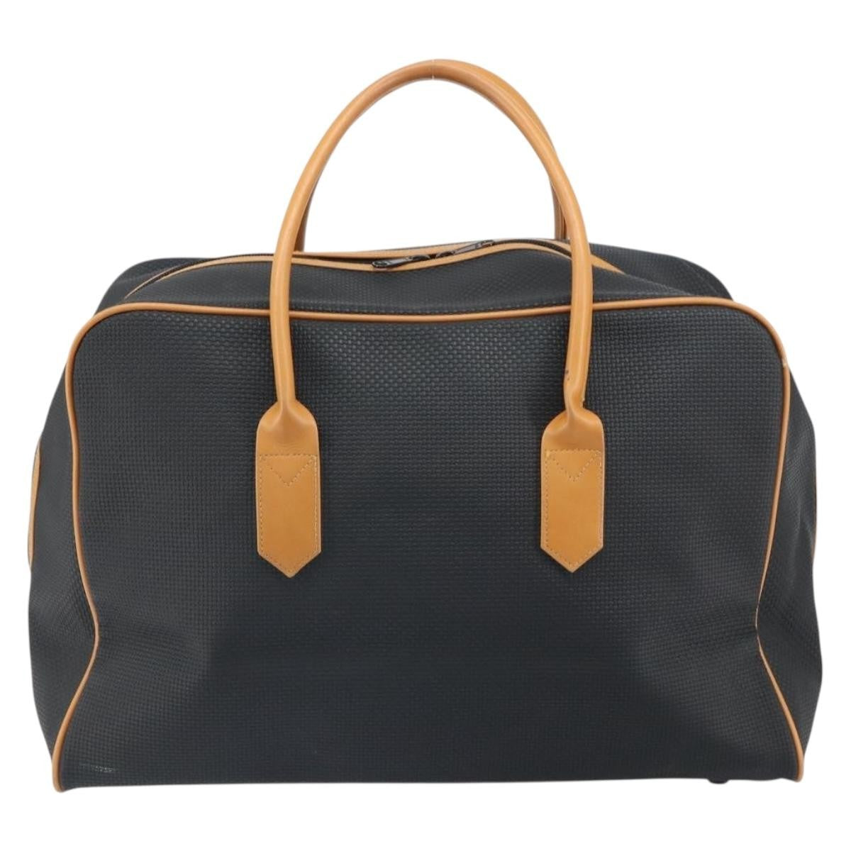 Saint Laurent Vintage Boston PVC Leather, BLACK, CANVAS, Travel bag