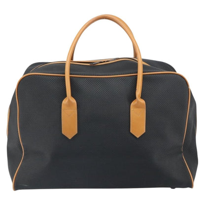 Saint Laurent Vintage Boston PVC Leather, BLACK, CANVAS, Travel bag