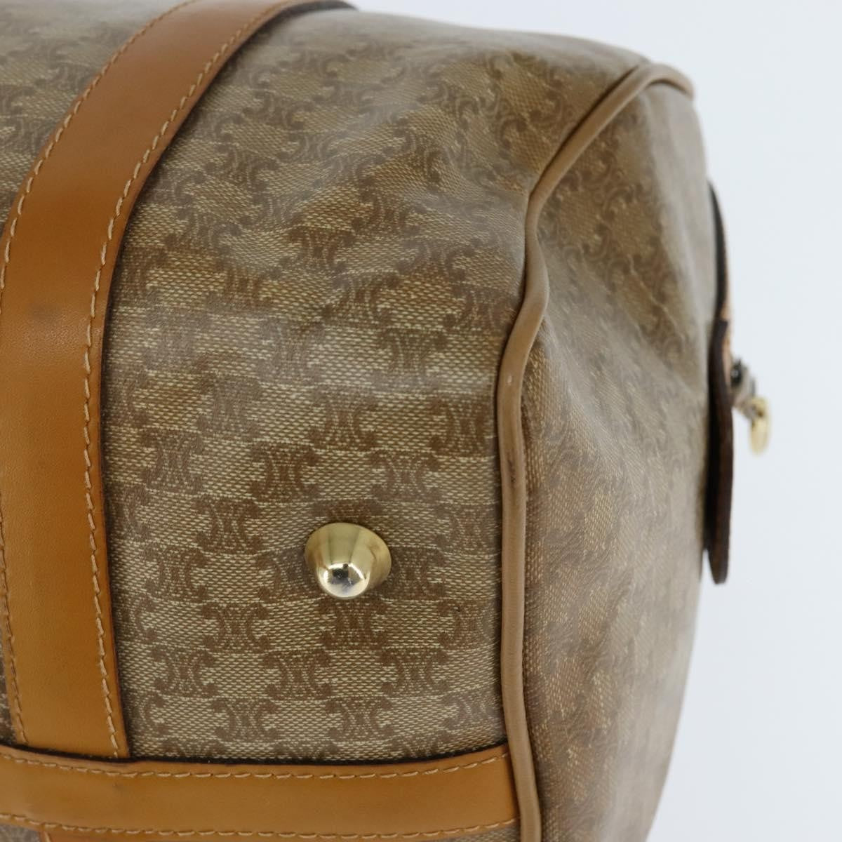 Celine Vintage Duffle Bag Macadam Coated Canvas, BEIGE, CANVAS, Handbag