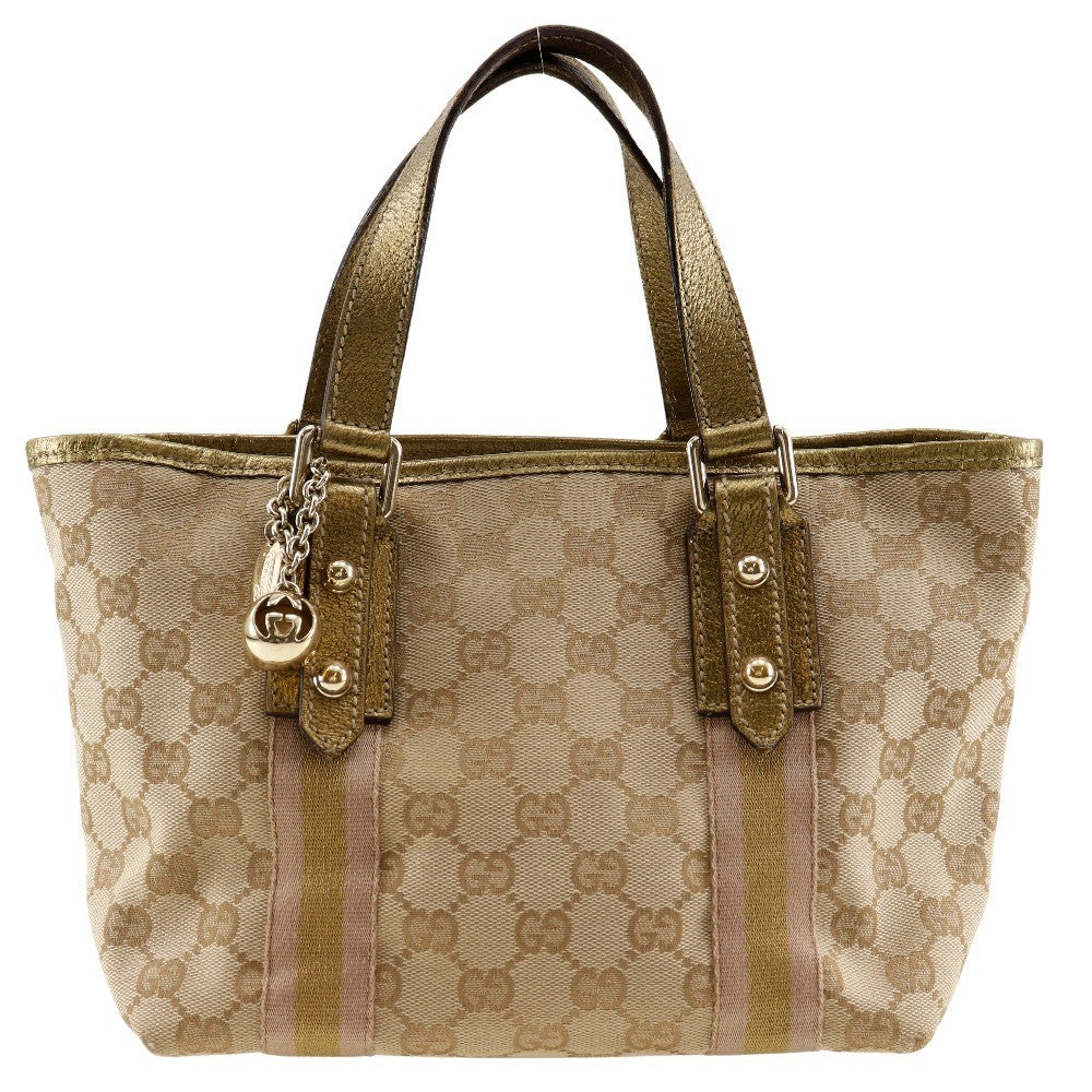 Gucci Belted Tote GG Coated Canvas, BROWN, CANVAS, Handbag