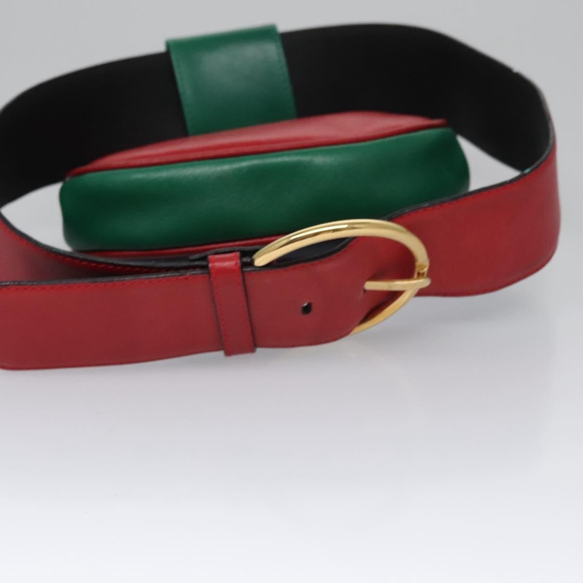 Salvatore Ferragamo Gancini waist bag Leather, RED, LEATHER, Clutche & pouche