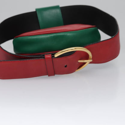 Salvatore Ferragamo Gancini waist bag Leather, RED, LEATHER, Clutche & pouche