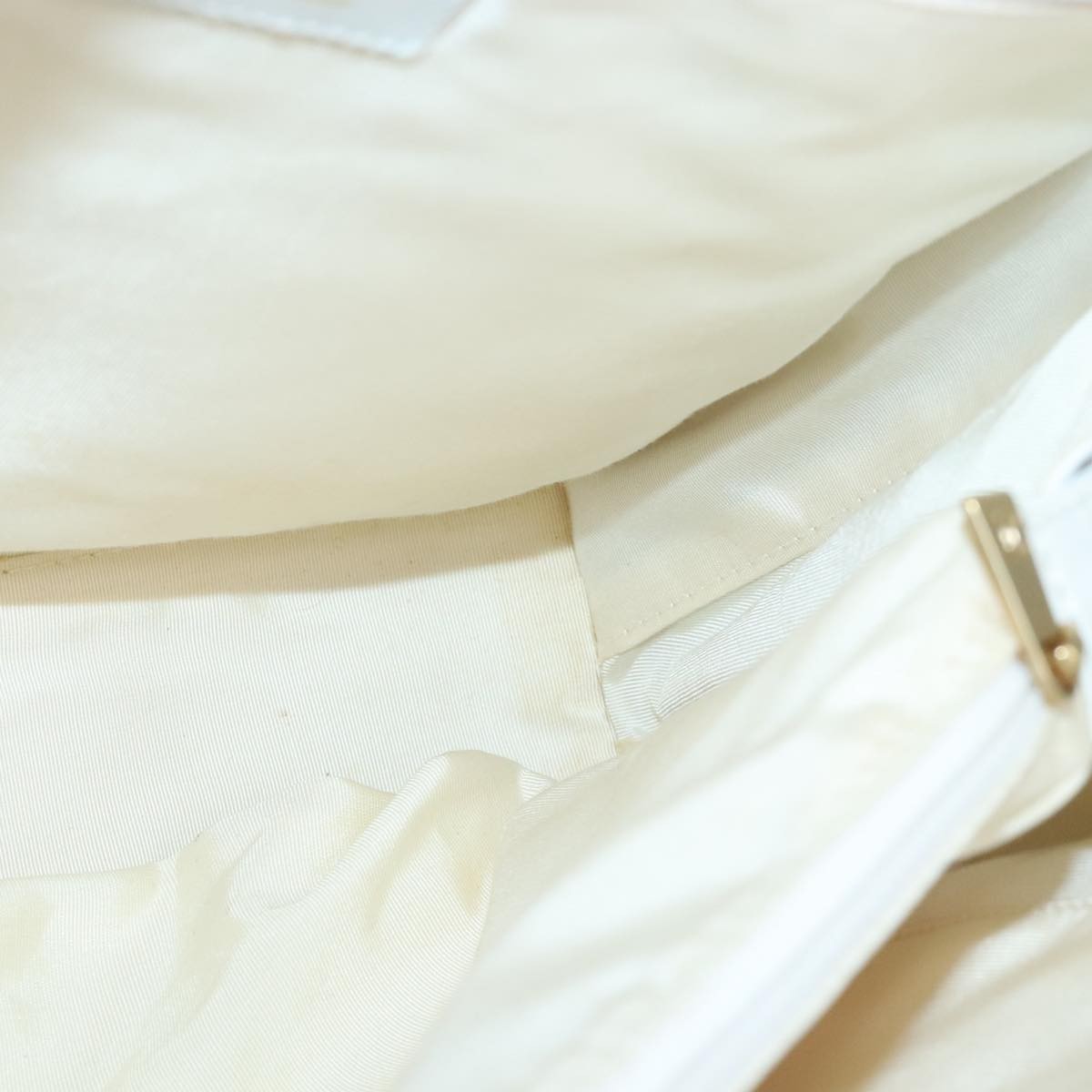 Chanel Surpique Zip Around Satchel Quilted Leather, WHITE, LEATHER, Handbag