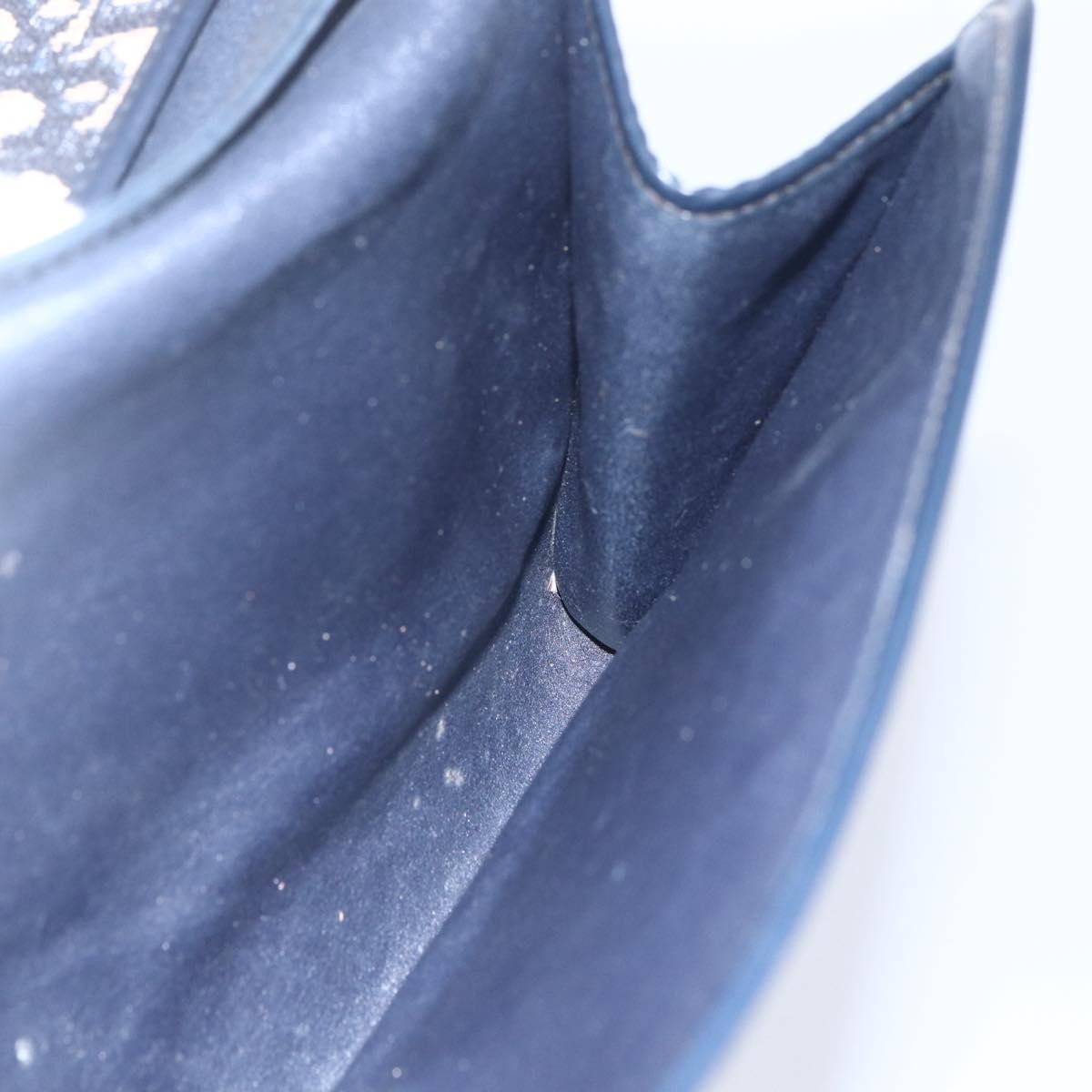 Christian Dior Vintage Trotter Flap Shoulder Bag Diorissimo Canvas, NAVY, CANVAS, Shoulder bag