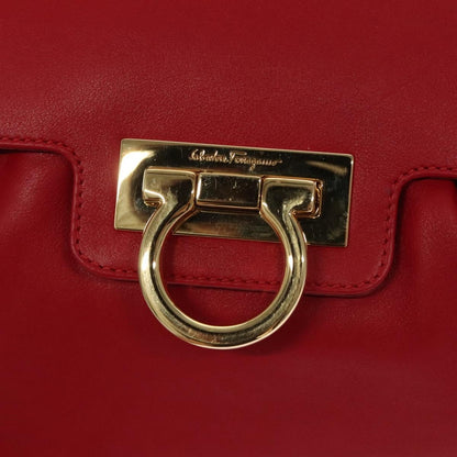 Salvatore Ferragamo Gancini Chain Shoulder bag Leather, RED, LEATHER, Shoulder bag