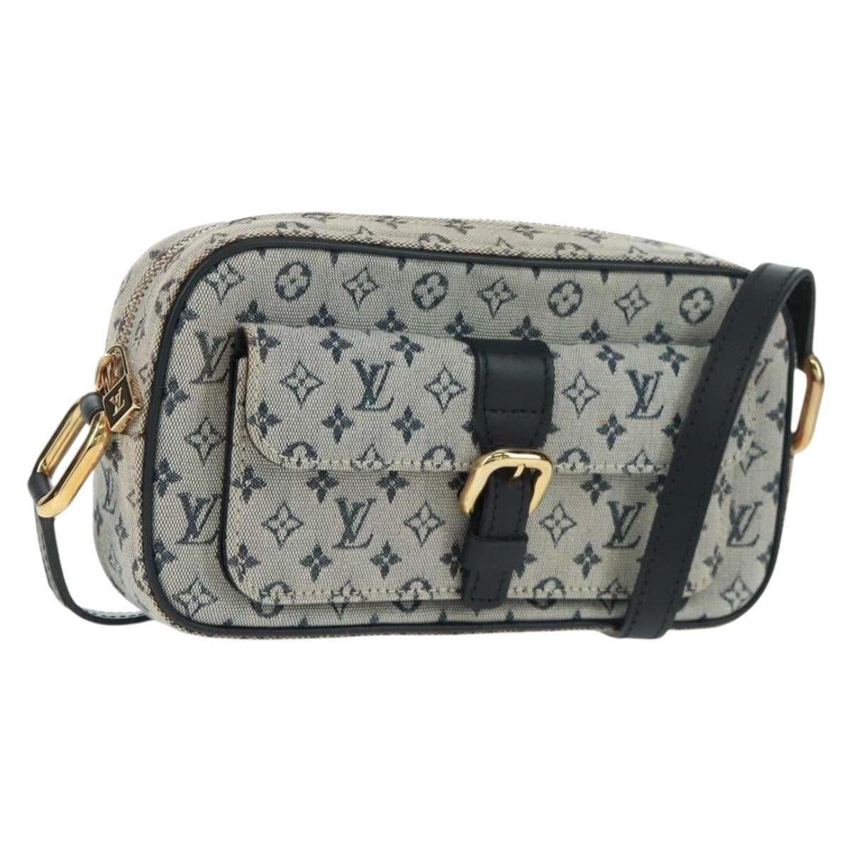 Louis Vuitton Juliette Crossbody Bag Mini Lin, BLUE, CANVAS, Shoulder bag