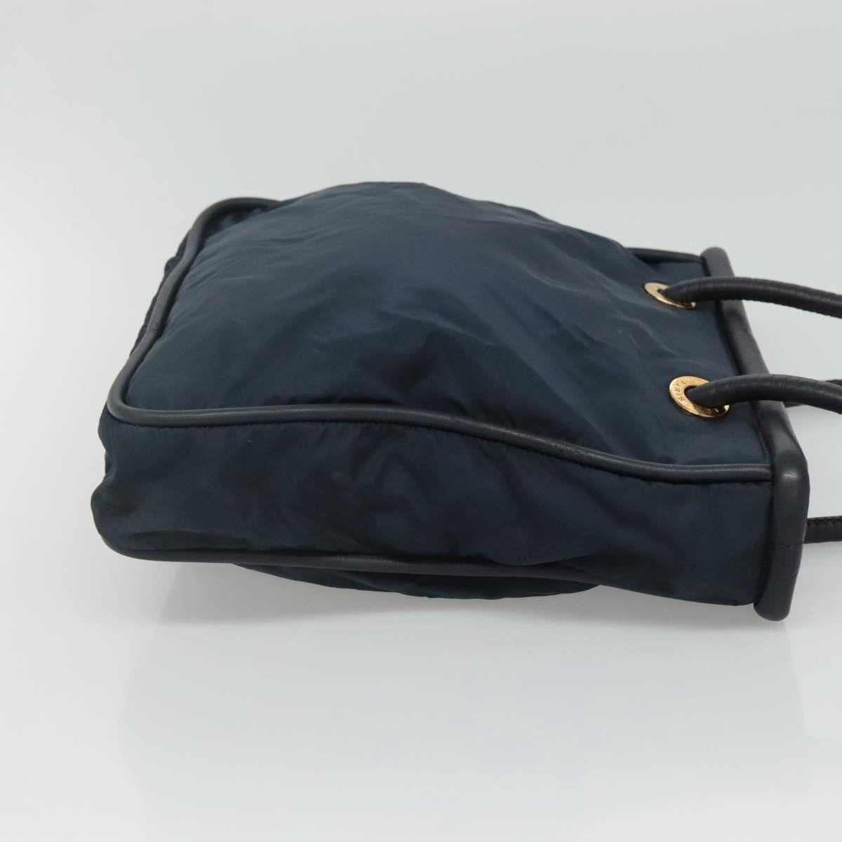 Celine Circle Logo Handbag Nylon, Navy, Nylon, Tote Bag