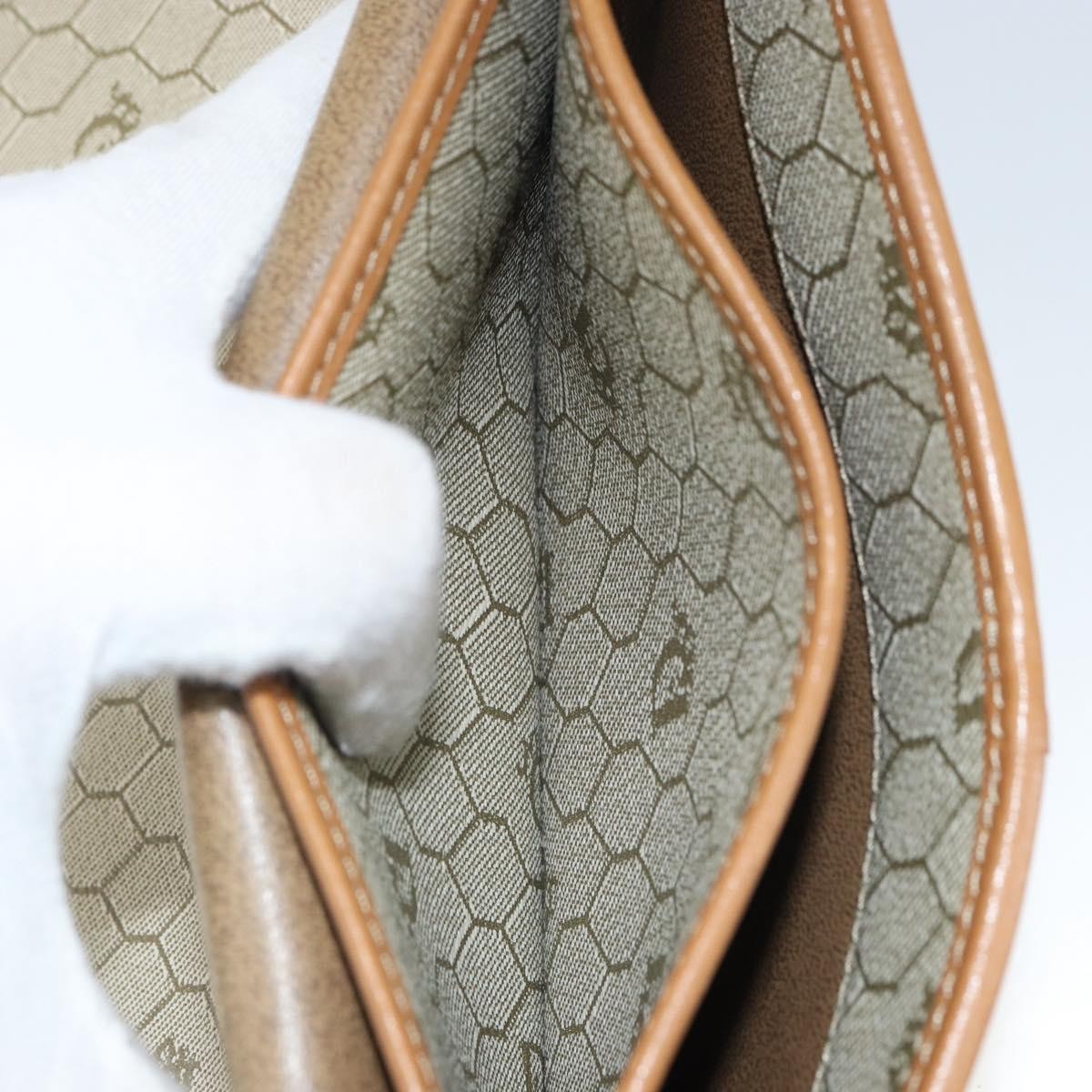 Christian Dior Vintage honeycomb clutch Canvas, BEIGE, CANVAS, Clutche & pouche