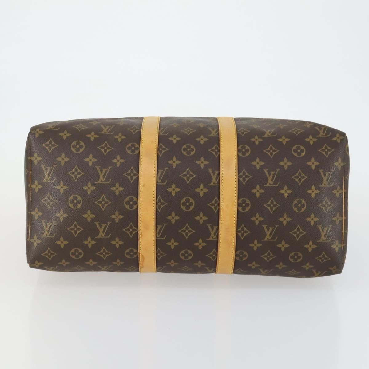 Louis Vuitton Keepall Bag Monogram Canvas, BROWN, CANVAS, Travel bag