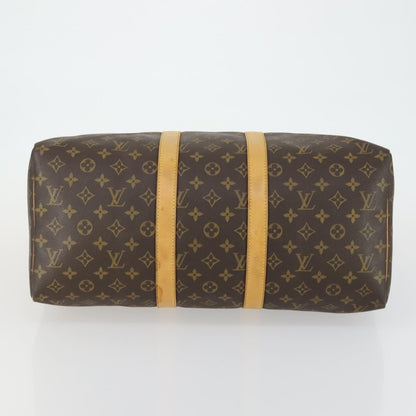 Louis Vuitton Keepall Bag Monogram Canvas, BROWN, CANVAS, Travel bag