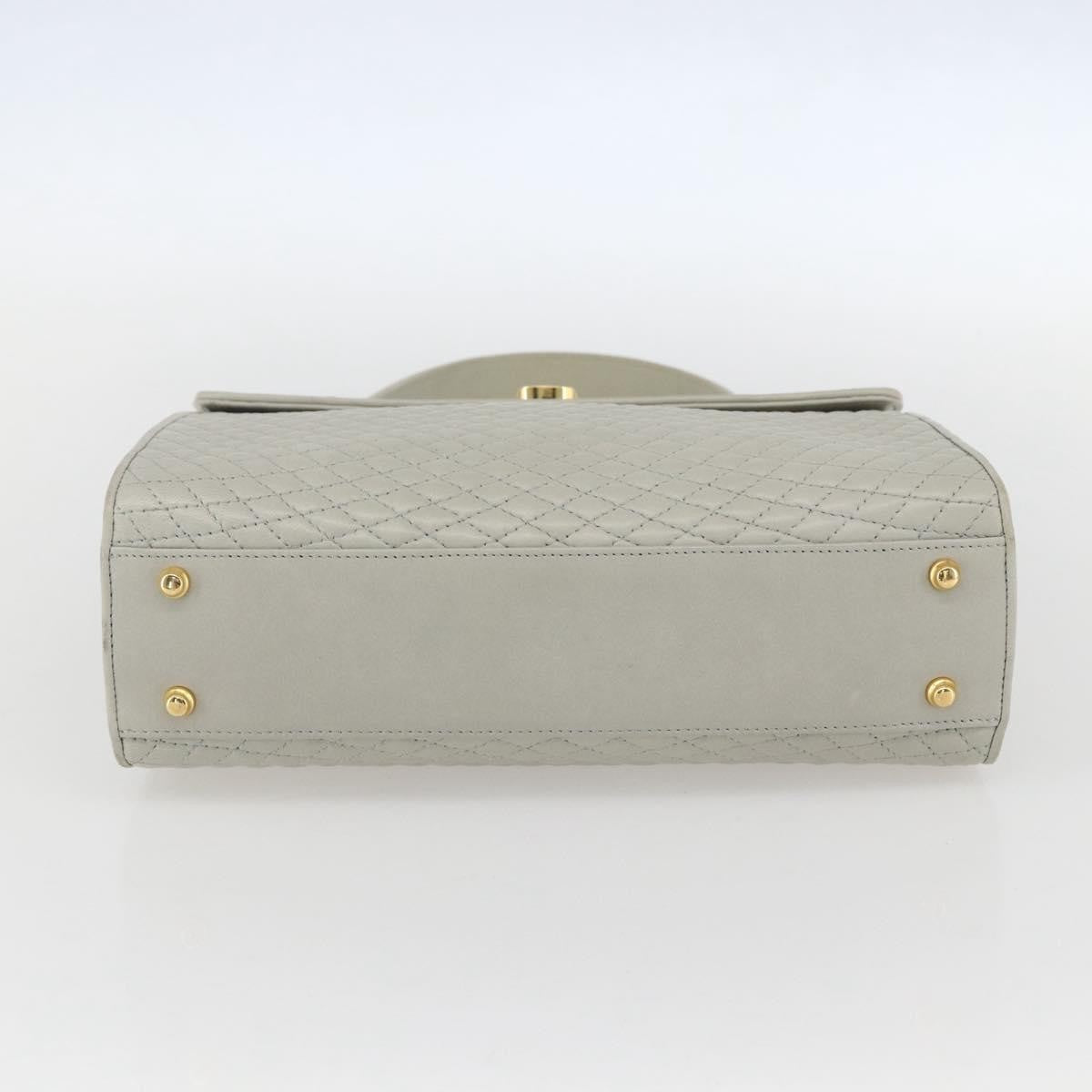 Bally Vintage Handbag Quilted Leather, WHITE, LEATHER, Handbag