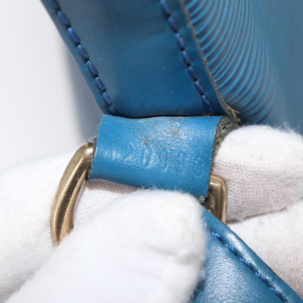 Louis Vuitton Petit Noe Handbag Epi Leather, Blue, Leather, Shoulder Bag