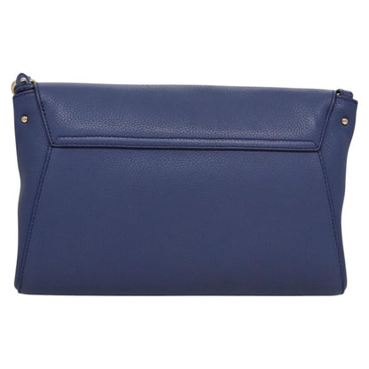 Salvatore Ferragamo Abbey Shoulder Bag Leather, BLUE, LEATHER, Shoulder bag