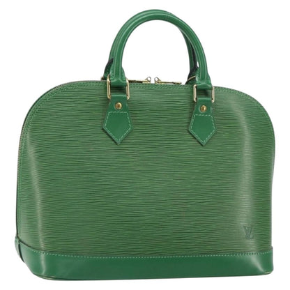 Louis Vuitton Alma Handbag Epi Leather, GREEN, LEATHER, Handbag