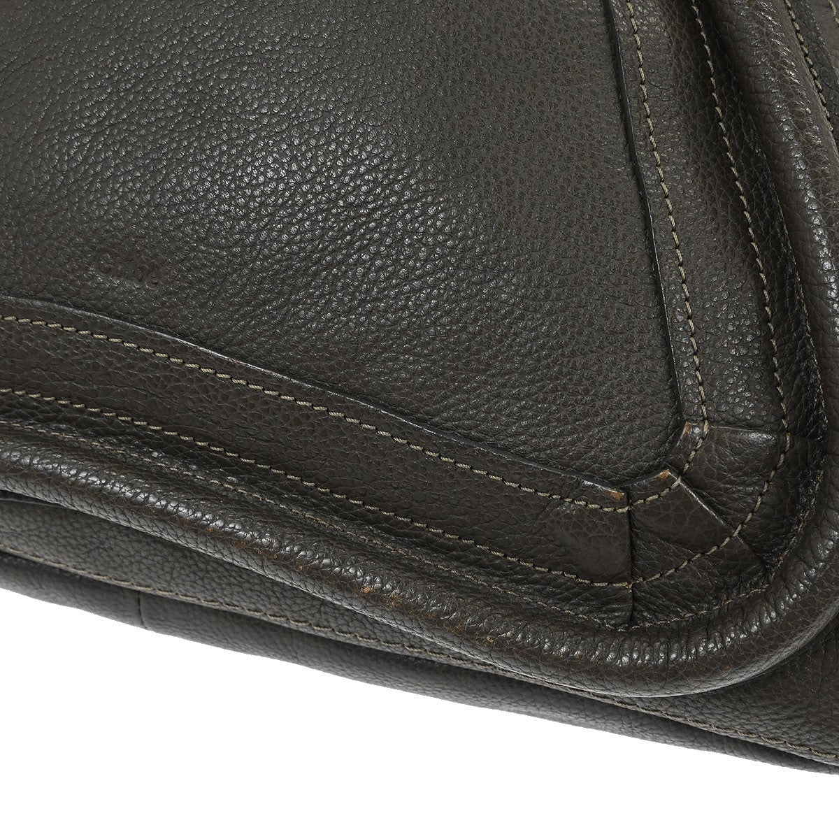 Chloe Paraty Top Handle Bag Leather, BROWN, LEATHER, Handbag