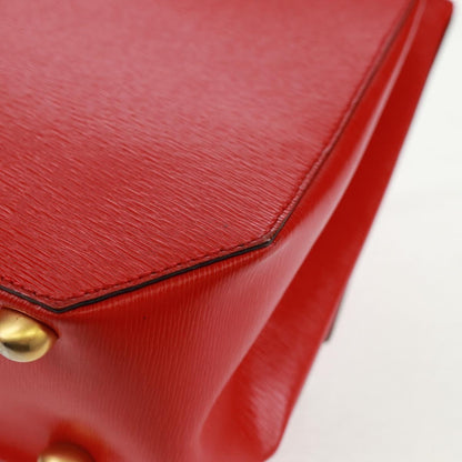Celine Vintage Triomphe Flap Bag Leather, RED, LEATHER, Shoulder bag