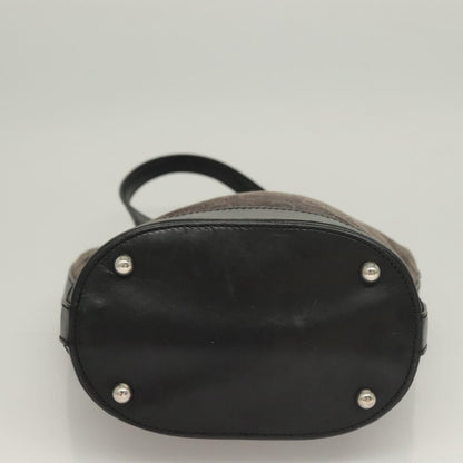 Celine C Macadam Handbag Canvas, BLACK, CANVAS, Handbag