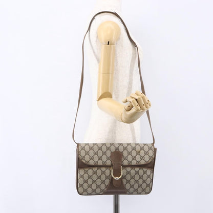 Gucci Vintage Shoulder Bag GG Canvas and Leather, BEIGE, CANVAS, Shoulder bag