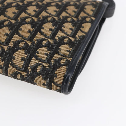 Christian Dior Vintage Trotter Flap Shoulder Bag Diorissimo Canvas, NAVY, CANVAS, Shoulder bag
