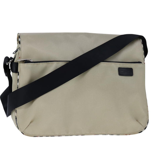 Burberry Vintage Crossbody Bag House Check Coated Canvas, BEIGE, NYLON, Shoulder bag