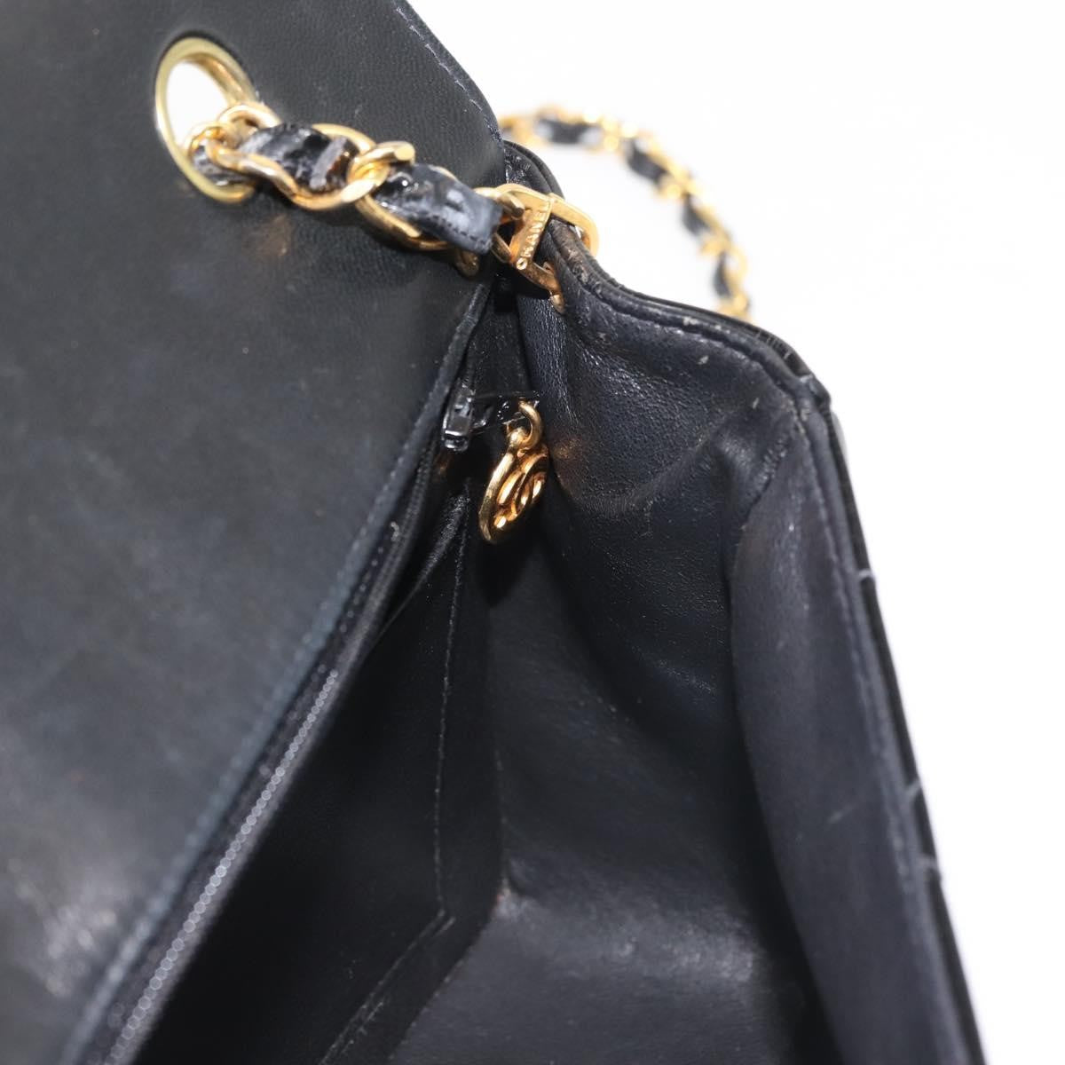 Chanel Vintage Diana Flap Bag Quilted Patent, BLACK, PATENT_LEATHER, Shoulder bag