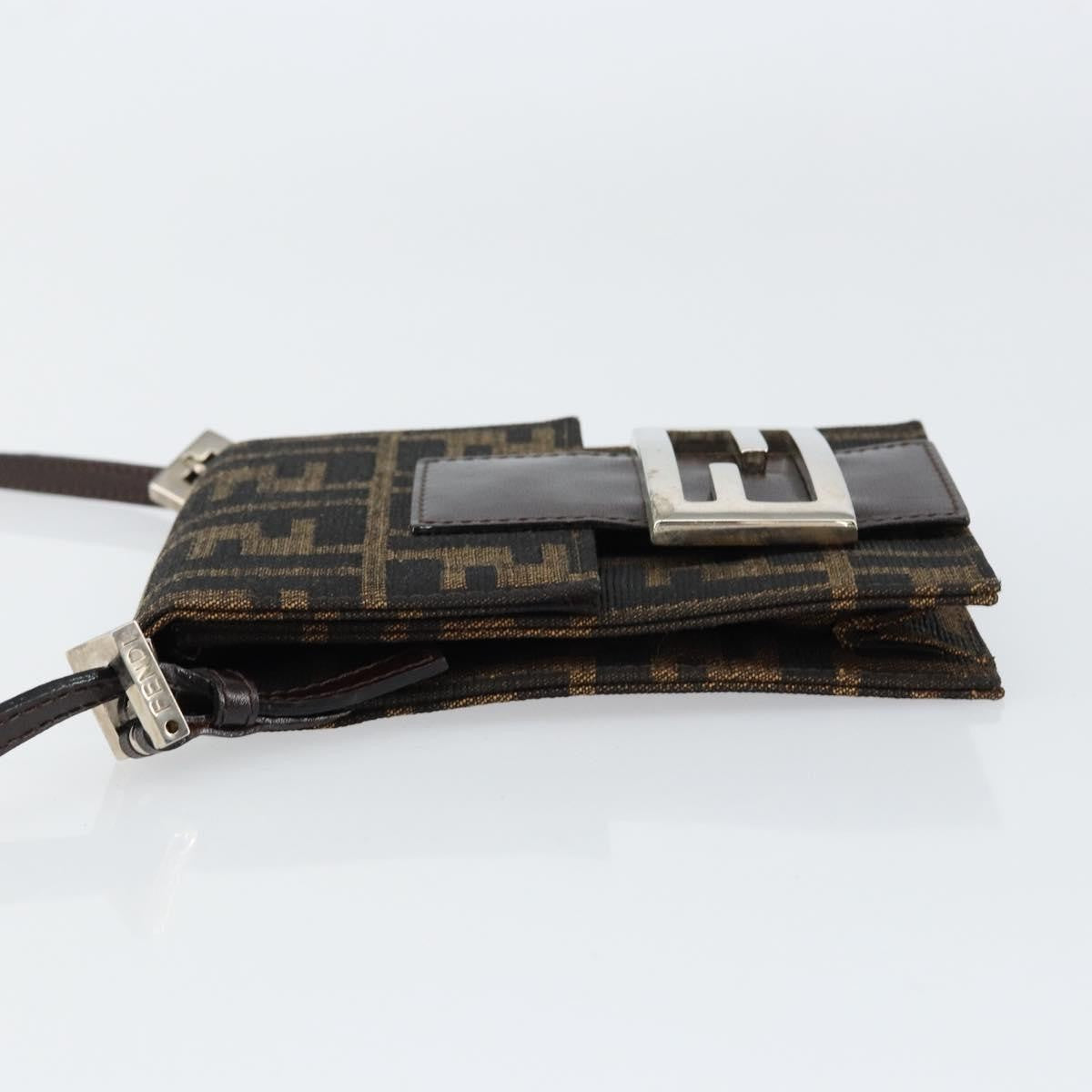 Fendi Vintage Flap Clutch Zucca canvas, BROWN, CANVAS, Clutche & pouche