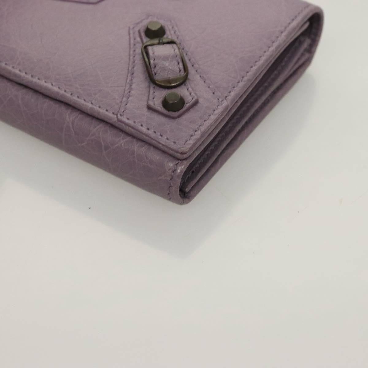 Balenciaga Classic Continental Zip Around Wallet Leather, PURPLE, LEATHER, Wallets