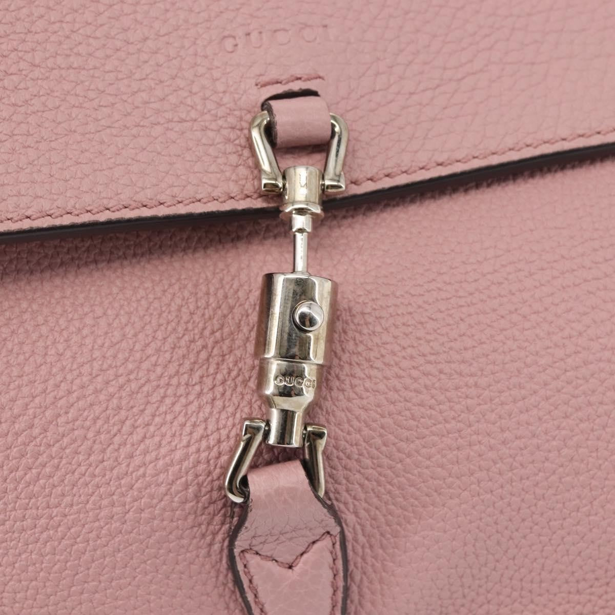 Gucci Jackie Soft Flap Shoulder Bag Leather, PINK, LEATHER, Shoulder bag