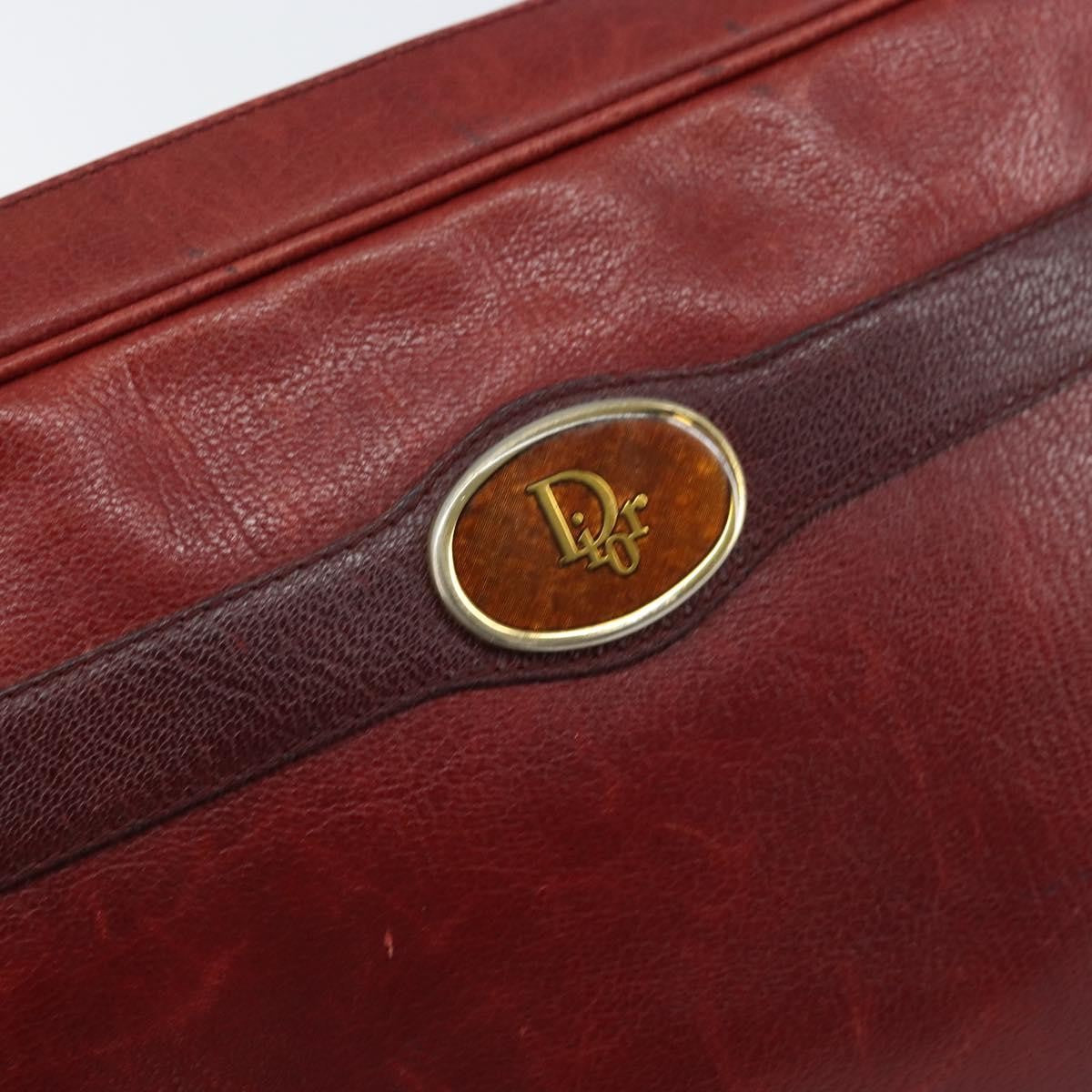 Christian Dior Vintage Shoulder Bag Leather, RED, LEATHER, Shoulder bag