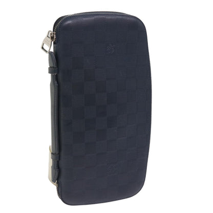 Louis Vuitton Organiser Atholl Leather, BLACK, LEATHER, Clutche & pouche