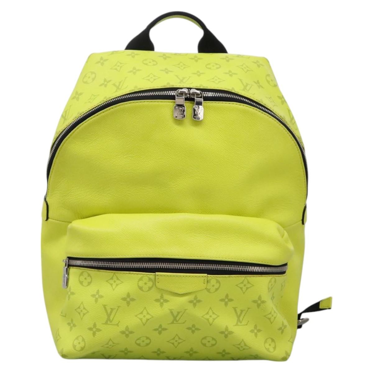 Louis Vuitton Discovery Backpack Monogram Taigarama, Yellow, Leather, Backpack
