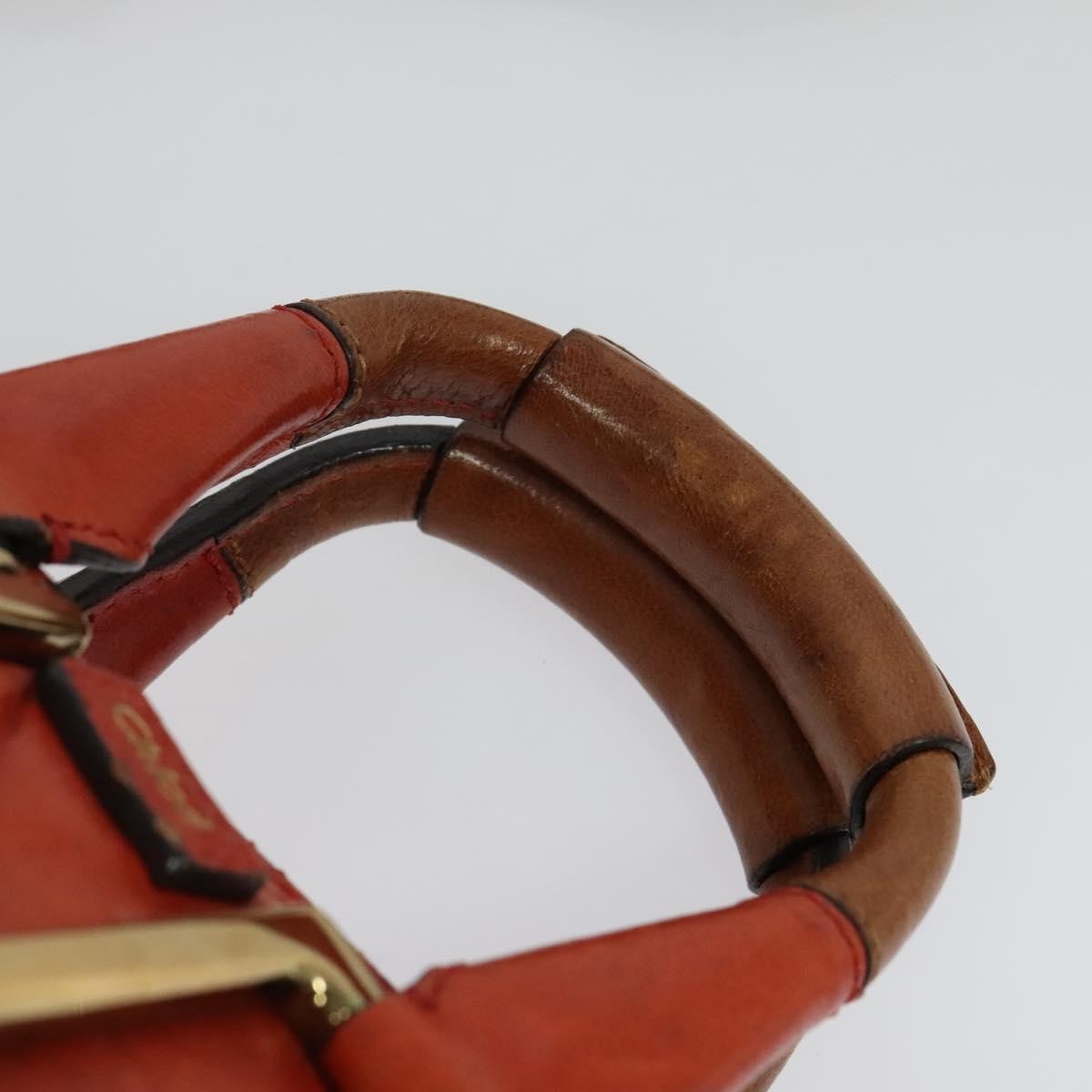 Chloe Ethel Handbag Leather, ORANGE, LEATHER, Handbag