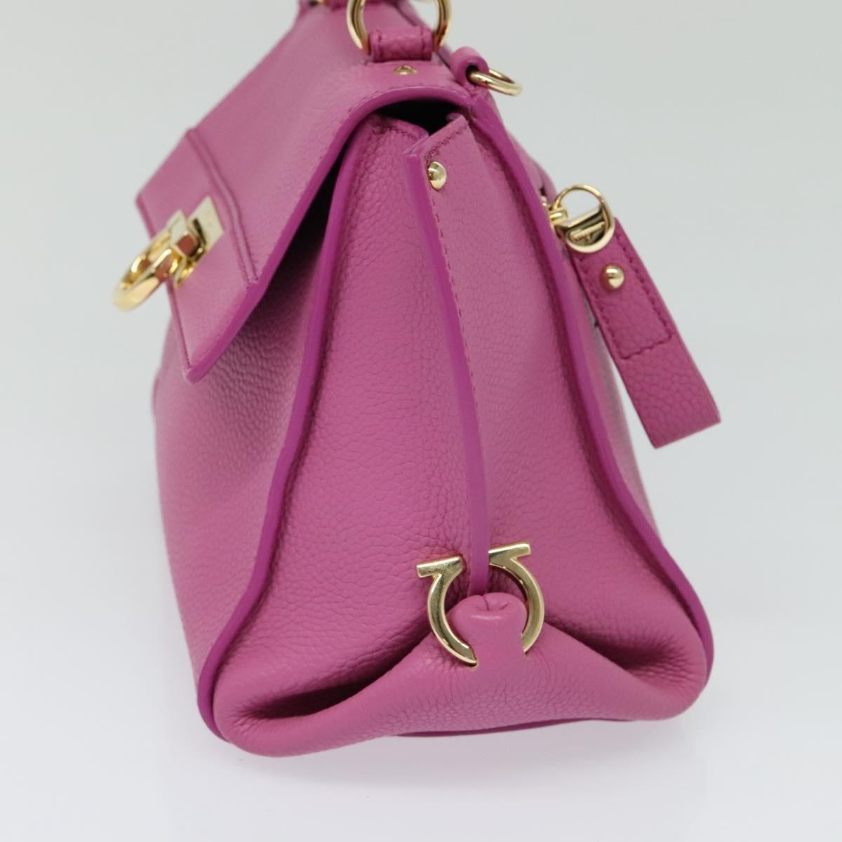 Salvatore Ferragamo Sofia Satchel Leather, PINK, LEATHER, Handbag