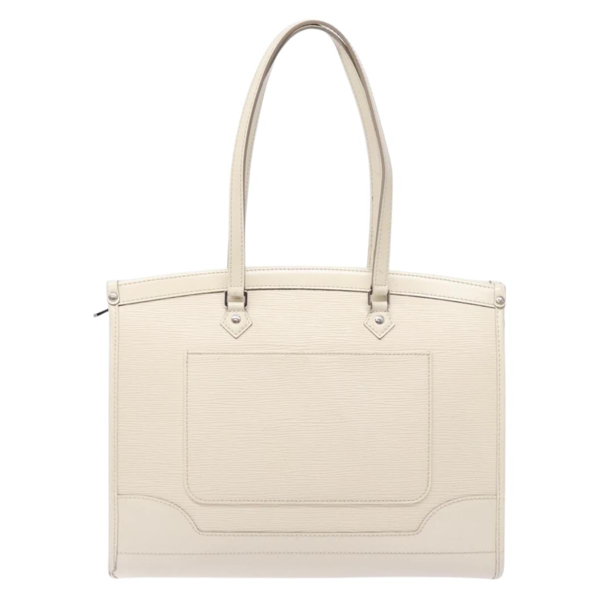 Louis Vuitton Madeleine Handbag Epi Leather, WHITE, LEATHER, Handbag