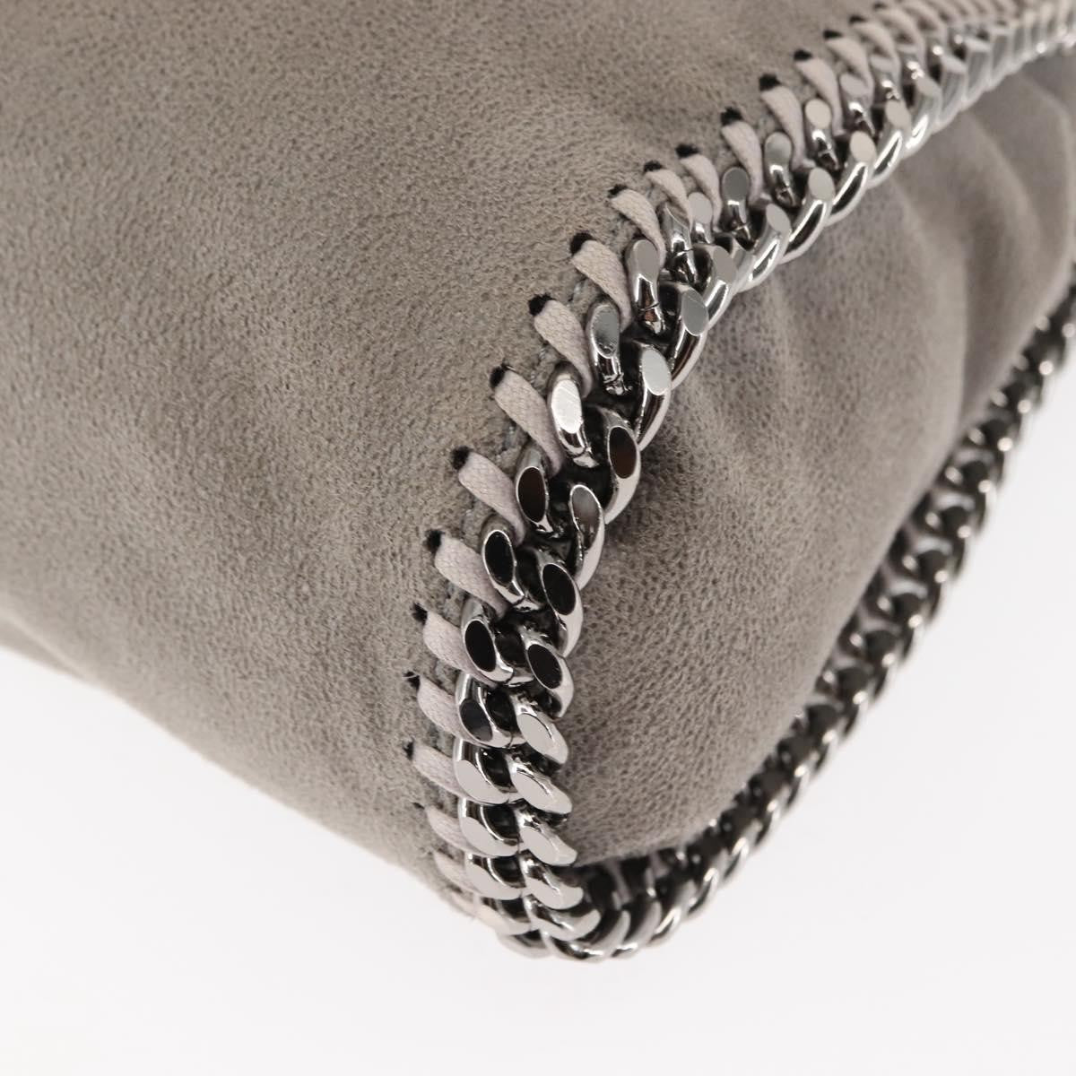 Stella McCartney Falabella Fold Over Crossbody Bag Shaggy Deer, GRAY, POLYESTER, Crossbody bag