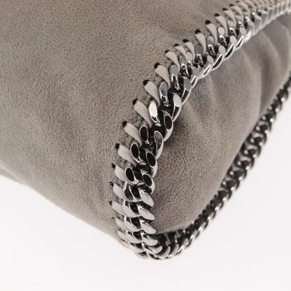 Stella McCartney Falabella Fold Over Crossbody Bag Shaggy Deer, GRAY, POLYESTER, Crossbody bag
