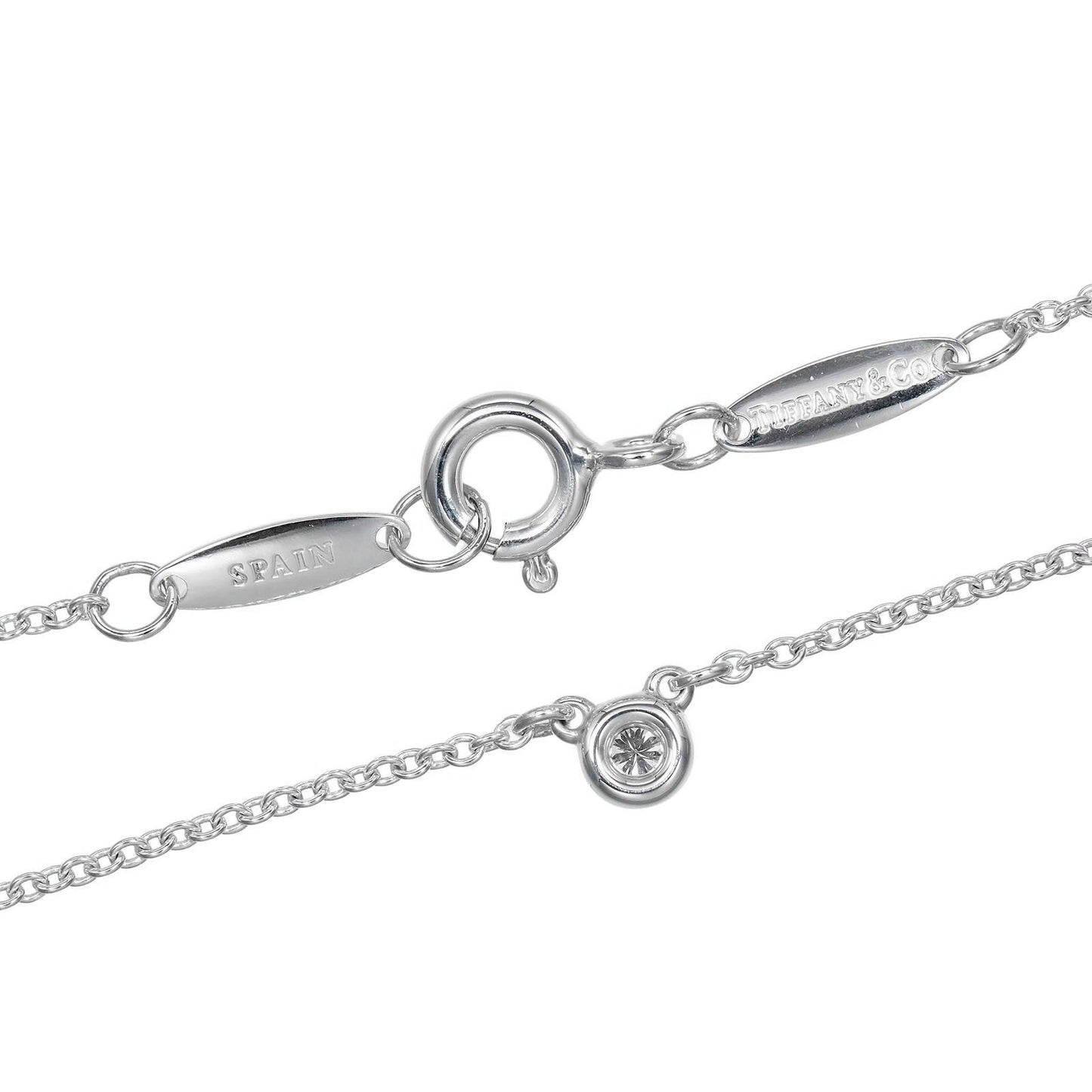 Tiffany & Co. Elsa Peretti Diamonds By The Yard Necklace Sterling silver with Diamond, SILVER, SILVER, Necklace