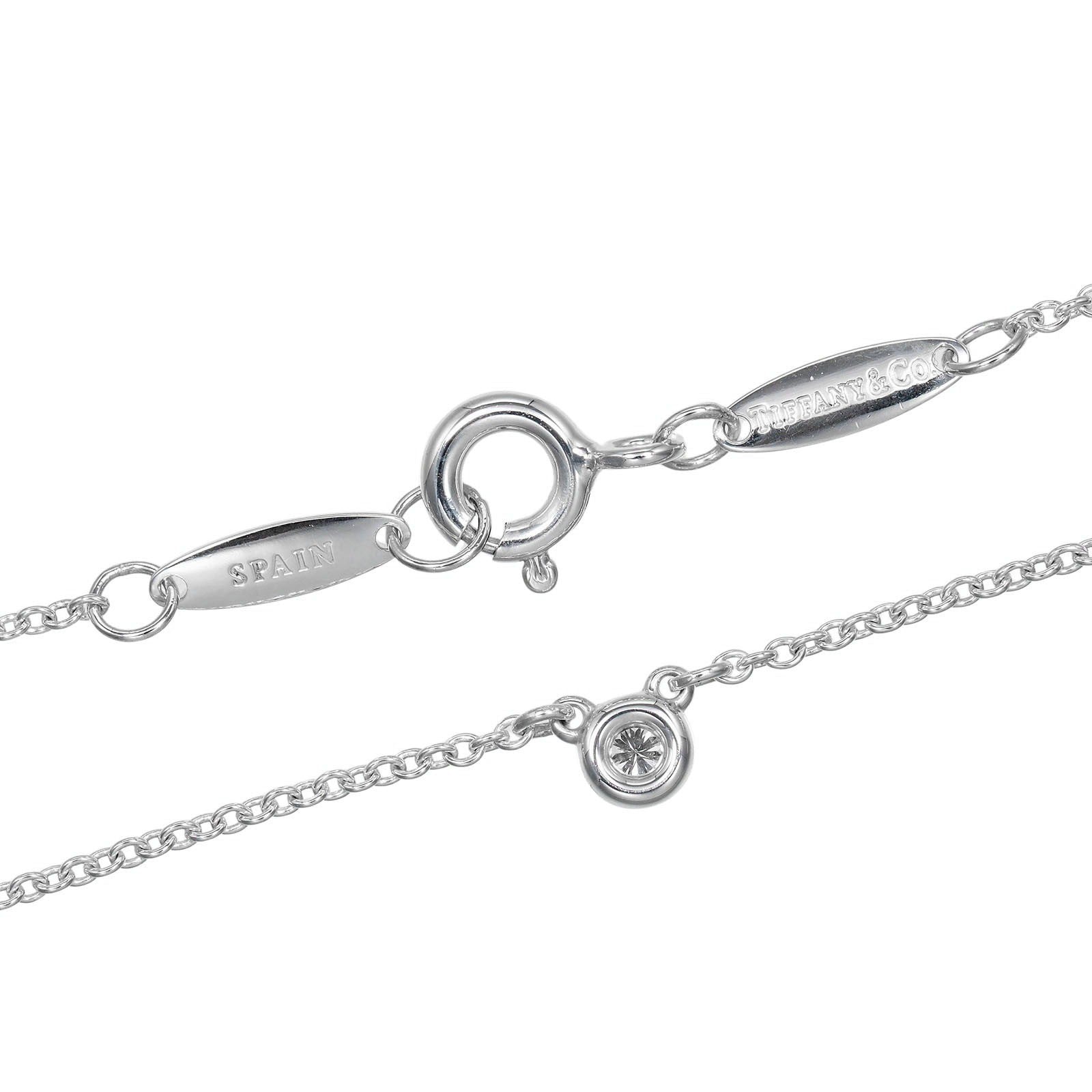 Tiffany & Co. Elsa Peretti Diamonds By The Yard Necklace Sterling silver with Diamond, SILVER, SILVER, Necklace