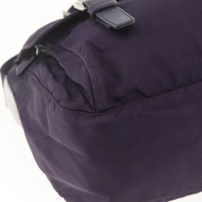 Prada Double Buckle Flap Messenger Bag Tessuto, PURPLE, NYLON, Shoulder bag